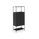 Soly - 2 Doors Black Bookshelf