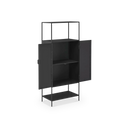 Soly - 2 Doors Black Bookshelf