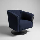 DANTE Swivel Armchair (Blue Bouclé)