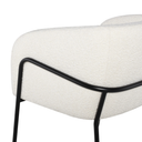 Estella Dining Chair (Buttermilk Boucle Fabric & Black Frame)