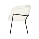 Estella Dining Chair (Buttermilk Boucle Fabric & Black Frame)