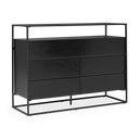 Mantra - Commode en placage de chêne, noir