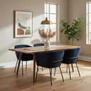 Estella Dining Chair (Twilight with Black Frame)