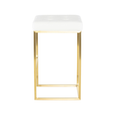 Chi Bar Stool (White with Gold Frame)