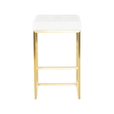 Chi Bar Stool (White with Gold Frame)