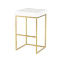 Chi Bar Stool (White with Gold Frame)