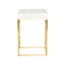 Chi Counter Stool (White with Gold Frame)