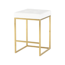 Chi Counter Stool (White with Gold Frame)
