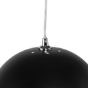 Dome Pendant Light (Small - Black with White Fixture)