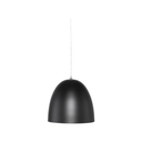 Dome Pendant Light (Small - Black with White Fixture)
