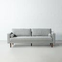 FONDA 3-Seater Fabric Sofa – Dark Grey