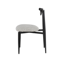 Vicuna Dining Chair (Boucle Grey with Black Legs)