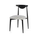 Vicuna Dining Chair (Boucle Grey with Black Legs)