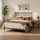 Jessika Bed (Queen - Walnut with Walnut Legs)