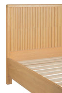 Lit moderne Modrest Winters en chêne naturel