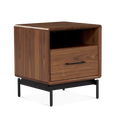 Linq - Walnut Wood Nightstand by BDI