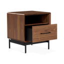 Linq - Walnut Wood Nightstand by BDI