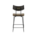 Soli Counter Stool (Caramel Leather with Seared Backrest)