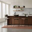 Soli Counter Stool (Caramel Leather with Seared Backrest)