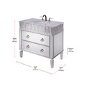 Espana - Meuble-lavabo simple avec plateau en marbre 36''