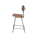 Soli Counter Stool (Caramel Leather with Seared Backrest)