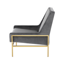 Theodore Occasional Chair (Tarnished Silver with Gold Frame)
