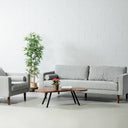 FONDA 3-Seater Fabric Sofa – Dark Grey Modern Design with Deep Comfort