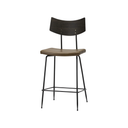 Soli Counter Stool (Caramel Leather with Seared Backrest)