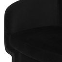 Clementine Single Seat Sofa (Black Fabric & Black Legs)