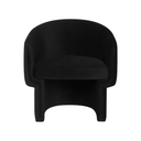 Clementine Single Seat Sofa (Black Fabric & Black Legs)