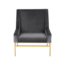 Theodore Occasional Chair (Tarnished Silver with Gold Frame)