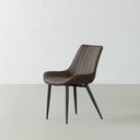 GLORIA Brown Leather Dining Chair – Elegant & Comfortable Seating