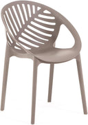 FOLIAGE Brown Plastic Chair – UV-Resistant Modern Outdoor Seating