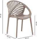 FOLIAGE Brown Plastic Chair – UV-Resistant Modern Outdoor Seating