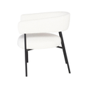 Chaise d'appoint Cassia (babeurre avec cadre noir)