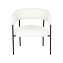 Cassia Occasional Chair (Buttermilk with Black Frame)