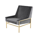 Theodore Occasional Chair (Tarnished Silver with Gold Frame)