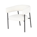 Cassia Occasional Chair (Buttermilk with Black Frame)
