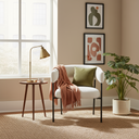 Chaise d'appoint Cassia (babeurre avec cadre noir)