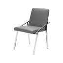 Nika Dining Chair (Grey with Silver Frame)