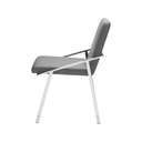 Nika Dining Chair (Grey with Silver Frame)