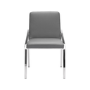 Nika Dining Chair (Grey with Silver Frame)