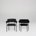 Portia Dining Chair (Black Velour)