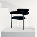 Portia Dining Chair (Black Velour)