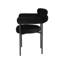 Portia Dining Chair (Black Velour)