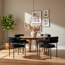 Portia Dining Chair (Black Velour)
