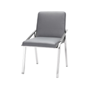 Nika Dining Chair (Grey with Silver Frame)