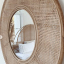 Eline Round Rattan Mirror Natural