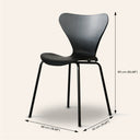 Chaise de salle à manger en plastique AGATHA (NOIR)