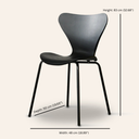 Chaise de salle à manger en plastique AGATHA (NOIR)